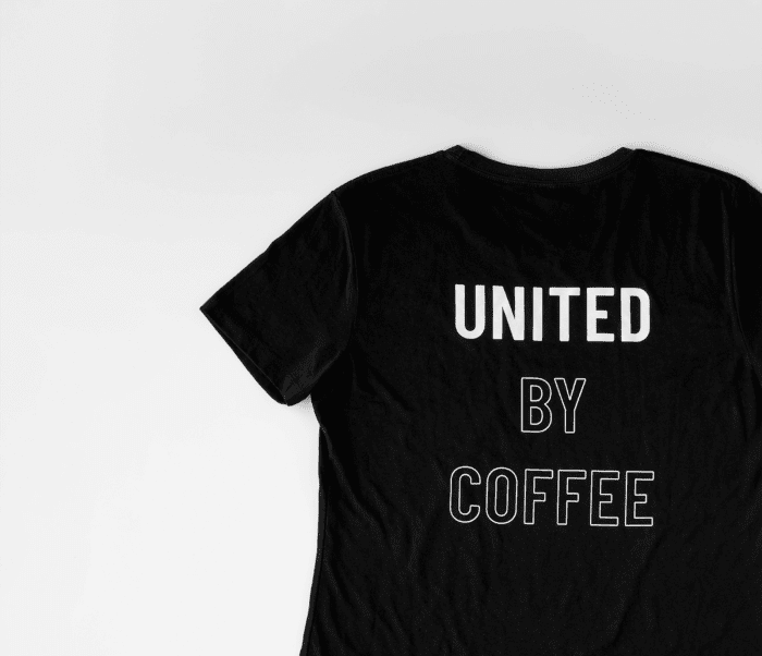 u3 coffee t-shirt – united by coffee logo