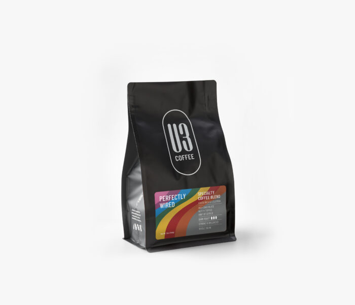 Perfectly Wired Bag COSTA RICA & COLOMBIA RICH CHOCOLATE NUTTY TOFFEE HINT OF CITRUS DARK ROAST