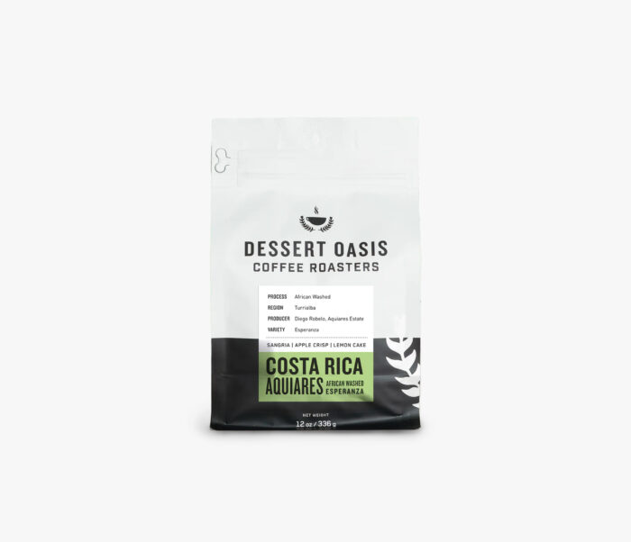 12 oz Bag of Costa Rica Aquiares African Washed Esperanza, Light/Medium Roast from Dessert Oasis.
