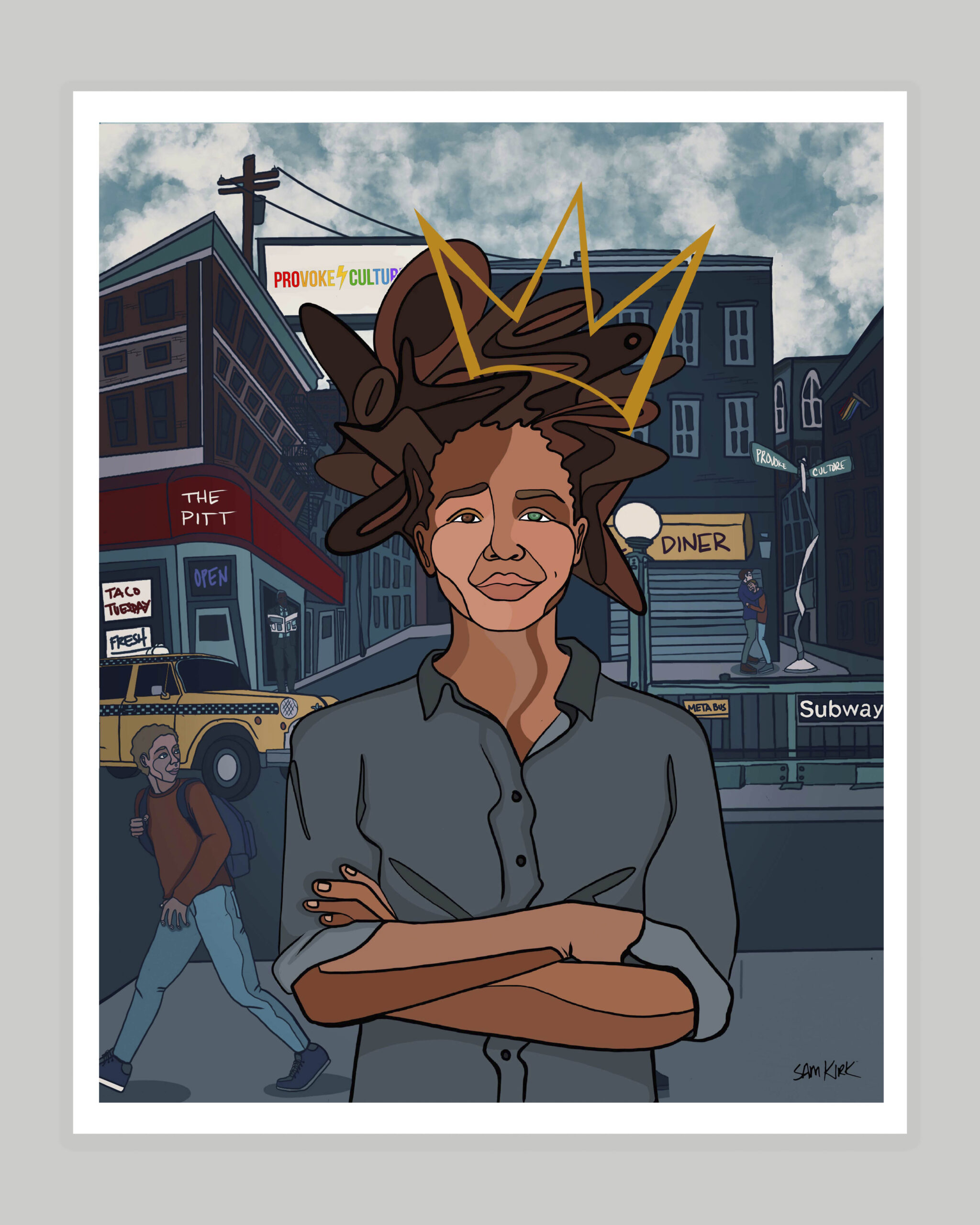 Sometimes a woman is king artwork by Sam Kirk