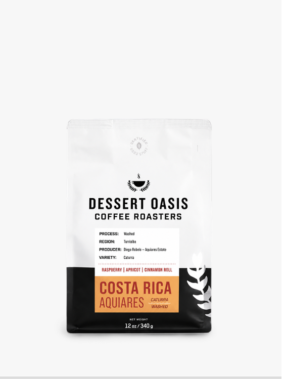 12 oz bag of Costa Rica Aquiares Estate — Caturra Washed whole bean coffee