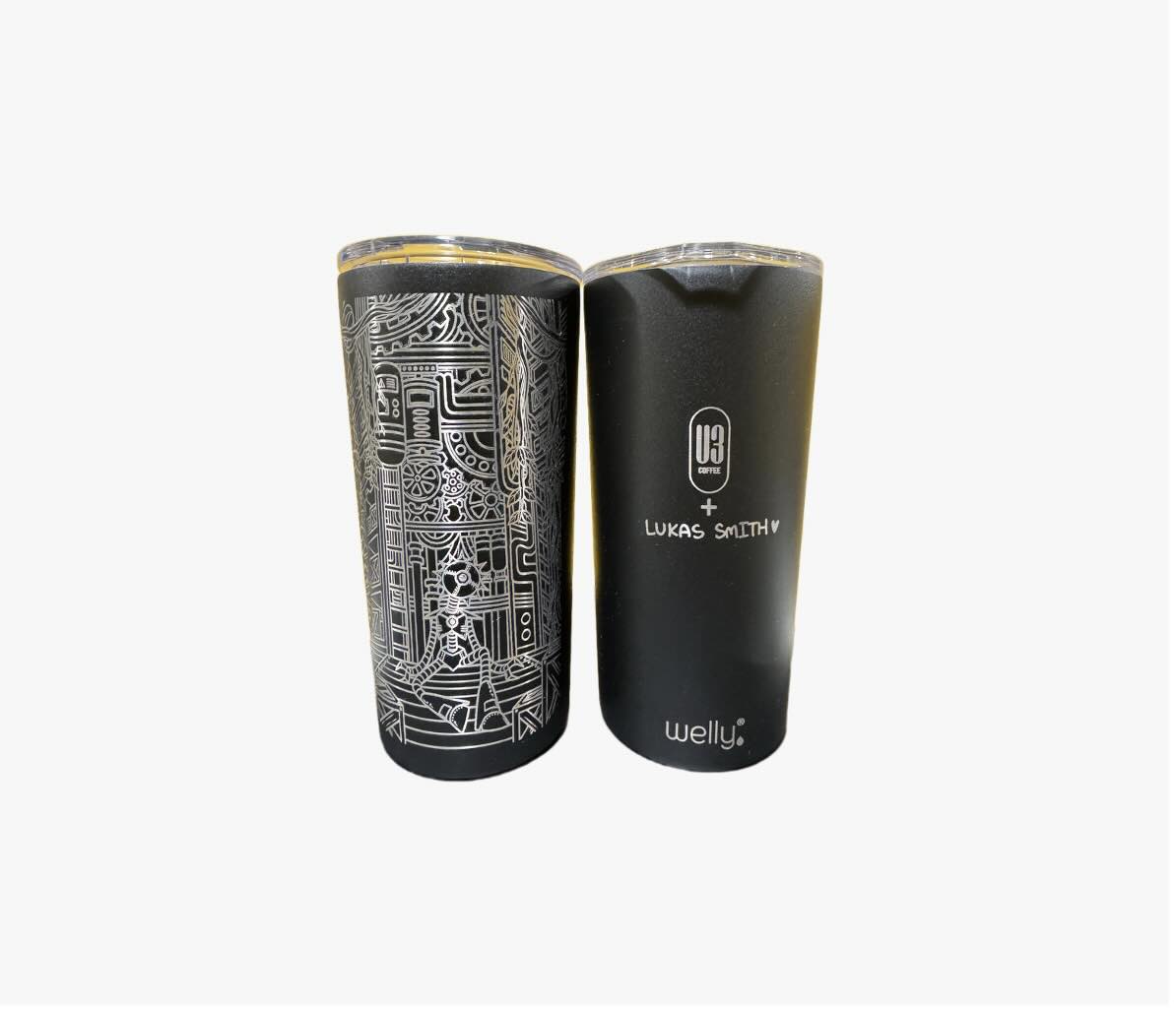 Limited Edition Etched Tumbler - Gears - Lukas Smith